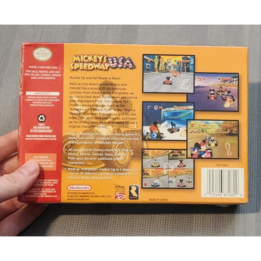 N64 Nintendo 64 Game MICKEY'S SPEEDWAY USA KART RACING - NEW & Factory Sealed!